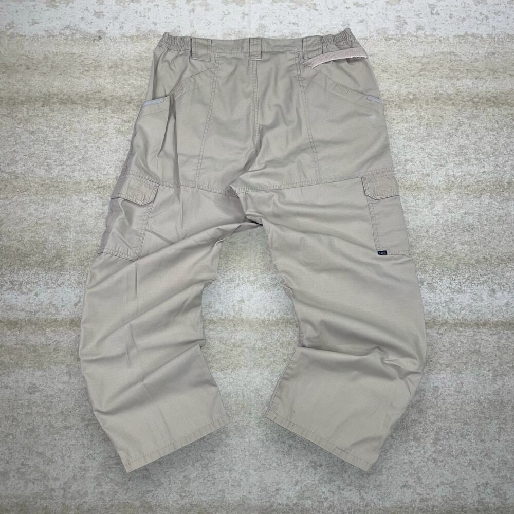 Vintage 90s 5.11 Tactical Pants 38x30 Baggy Tan Double Knees Cargos Military